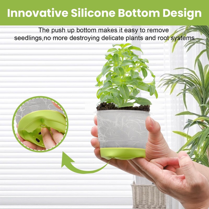 Clear Nursery Pots for Plants,30 Packs 4 inch Plastic Plant