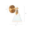 Home Decorators Collection Granville Collection Gold & White Wall Sconce