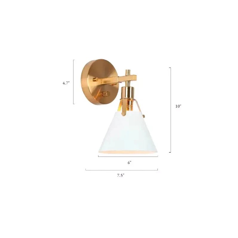 Home Decorators Collection Granville Collection Gold & White Wall Sconce