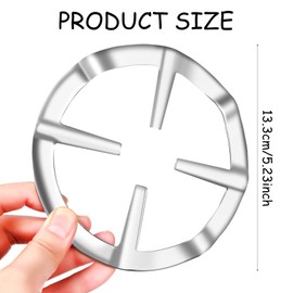 2 Pcs Gas Ring Reducer Wok Ring Universal Iron Ring Stainless Steel Gas Stove Cooker Plate Coffee Pot Support Stand Gas Stove Hob Pan Support Ring Reducer Ring Holder for Coffee Maker Pot Cooker Plate