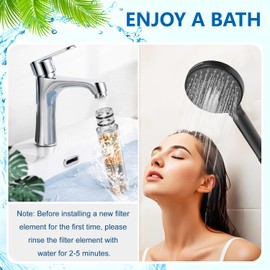 KUETERYUN Shower Filter Replacement Compatible with SR SUN RISE Shower Handheld,for Hard Water - Filters Chlorine -3 Pack