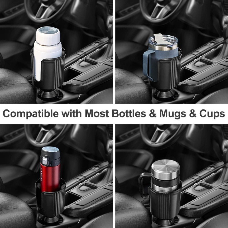 Cup Holder Expander, Expandable Auto Drinks Holders, Adjustable & Detachable