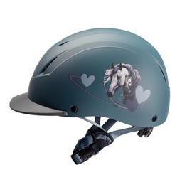 PFIFF ProtectionX Unisex Youth Riding Helmet, Blue, S