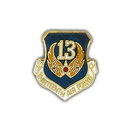 US Air Force 13th Air Force Shield Lapel Pin