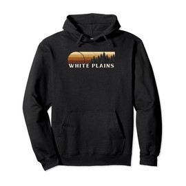 White Plains, MD Vintage Evergreen Sunset Eighties Retro Pullover Hoodie