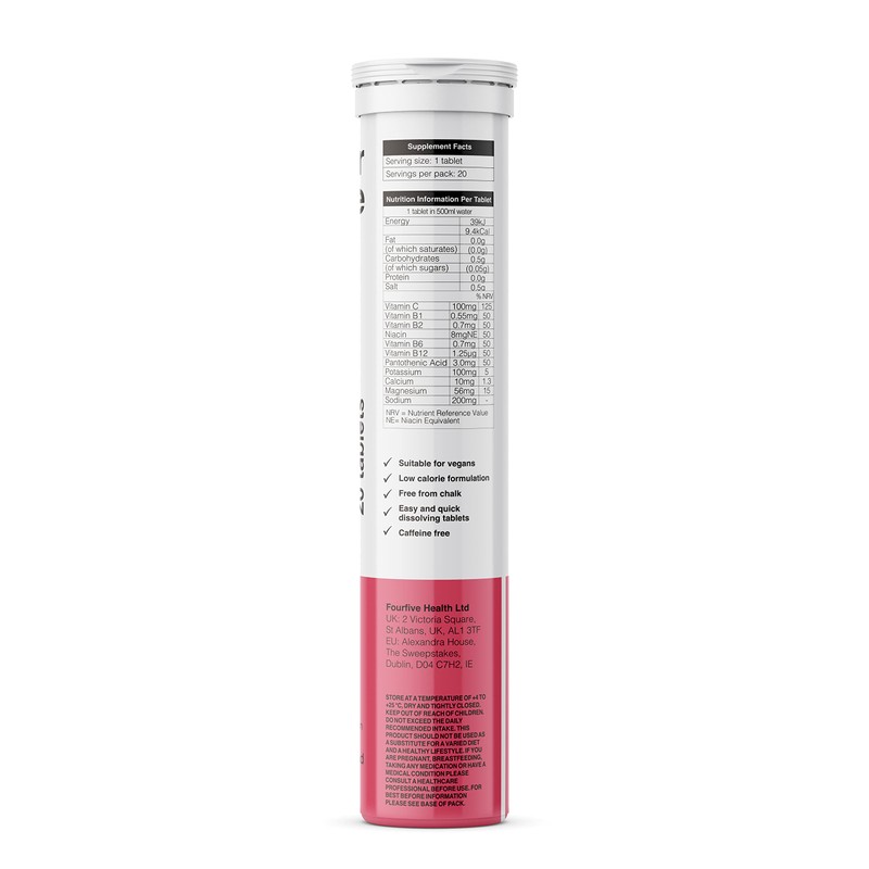 fourfive Hydrate Electrolytes - Essential Electrolytes & Vitamins with Magnesium