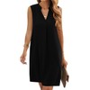ANFTFH Women's Solid V Neck Summer Dresses 2024 Trendy Shirt