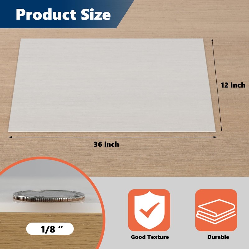 WochiTV Translucent Silicone Rubber Sheet, 12" Wide x 1/8" Thick