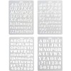 Alphabet Painting 4 PCS Assorted Styles Plastic Number and Letter