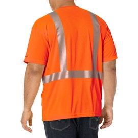 Carhartt Men's High Visibility Force Short Sleeve Class 2 Tee,Brite Orange,X-Large