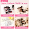 BQAN 3-Tier Clear Acrylic Nail Polish Organizer Rack with Built-in