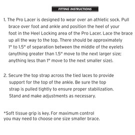 Active Ankle Prolacer Lace-up Ankle Brace For Injured Ankle Protection and Sprain Support, M, Black