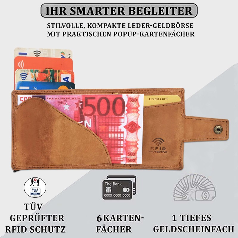 Slim Wallet with Coin Compartment and RFID Protection 24 (10A)