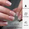 24PCS Gradient French Tip False Nails - Short Square Press