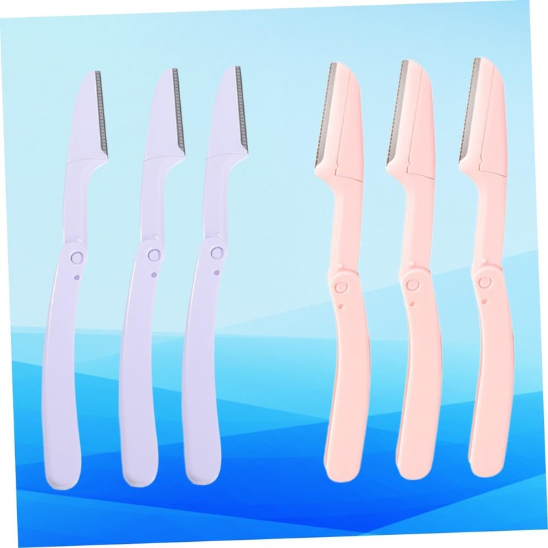 FOMIYES Beauty Tool Kit 6-piece Eyebrow Razor Set Stainless Steel