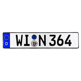 Wiesbaden German License Plate by Z Plates (Rear Plate)