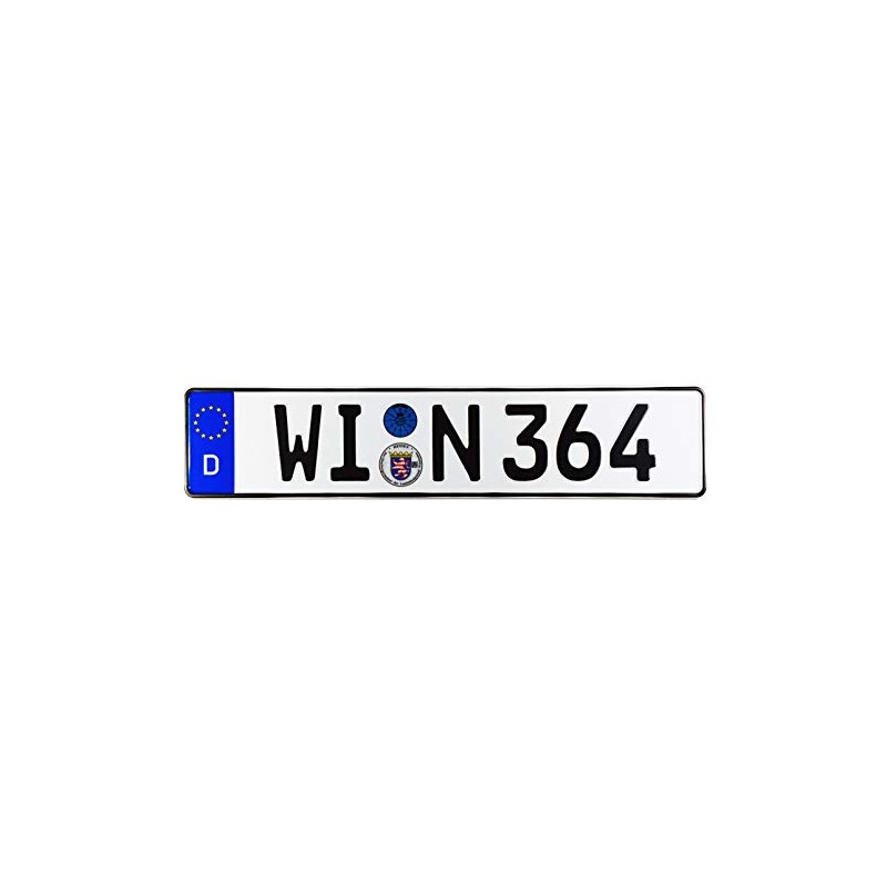 Wiesbaden German License Plate by Z Plates (Rear Plate)