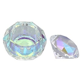 Nail Art Dappen Dish, Plato de Cristal para Uñas Acrílico Líquido, Portátil, Cuenco de Cristal para Uñas, Taza de Cristal Líquido para Uñas, Acrílico Líquido, en Polvo, Herramientas de Diseño de Uñas