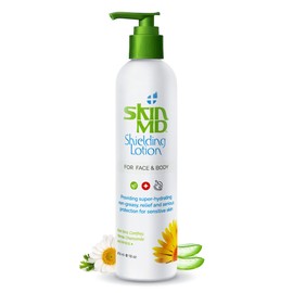 Skin MD Shielding Lotion - Hydrating Body Lotion for Sensitive Skin | Non-Greasy, Fast-Absorbing Moisturizer with Plant-Based Ingredients | for Dry Skin, Eczema & Psoriasis Relief - 16oz Dispenser