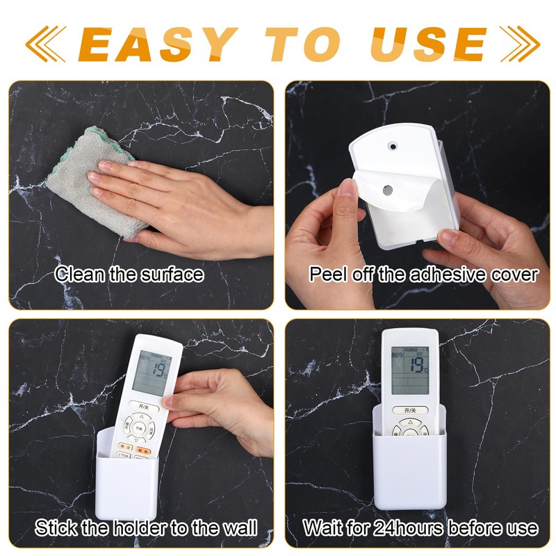 CroBlissful 12 Pcs Remote Control Holders Wall Mount Self Adhesive
