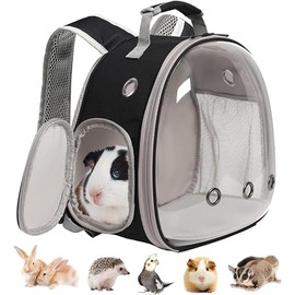 Guinea Pig Backpack, Space Capsule Bubble Window Small Animal Backpack for Guinea Pig, Bird Bunny Rabbit
