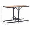 vidaXL Patio Table Black Solid Acacia Wood and Poly Rattan