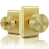 Moquin Brushed Gold Door Knobs Interior, Gold Zinc-Alloy Heavy Duty