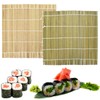 Sushi Mat, 2-Piece Natural Bamboo Roll Mat, Sushi Mat, Washable