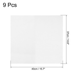 uxcell 14.6 x 15.7" Silicone Dehydrator Sheets, 9 Pcs Non-Stick Dehydrator Drying Mesh Reusable Fruit Dryer Mat for Food Dehydrator Fruit Dryer, White