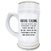 Virtual Teaching Funny - Beer Stein Mug 22oz Ceramic Drinkware - Appreciation Gifts for Teacher Professor Teaching Assistant - Quarantine Distance Learning School Year Cute Gag Idea - Easy on Fire