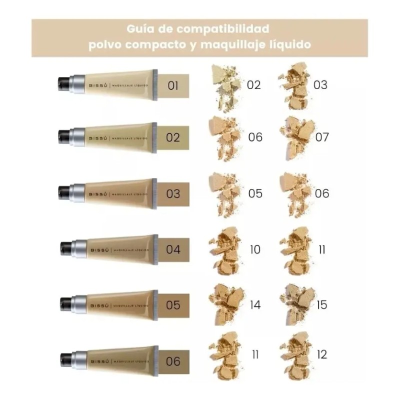 Polvo Maquillaje Compacto Para Rostro Bissú