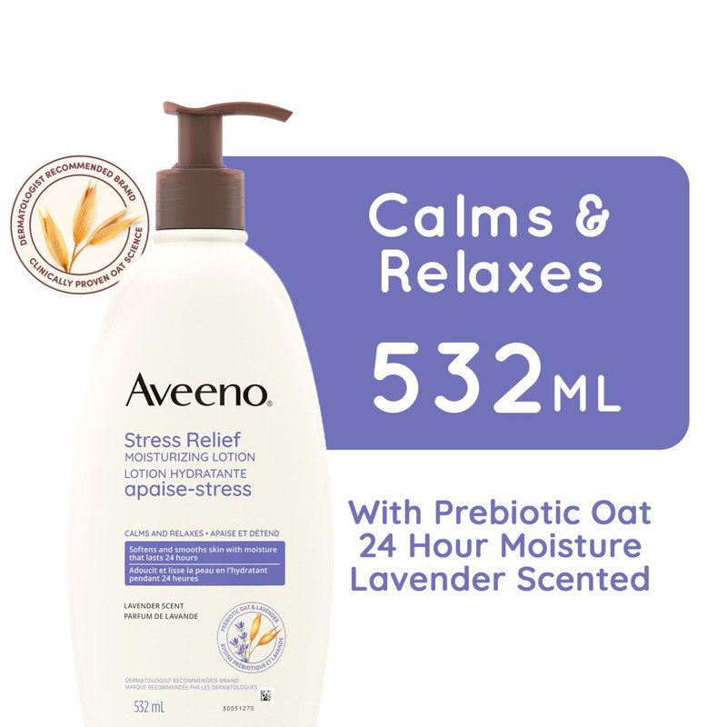 Aveeno Body Moisture Stress Relief Moisturizing Lotion, 18 Ounce
