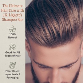 J·R·LIGGETT'S All-Natural Shampoo Bar, Herbal Formula - Supports Strong and Healthy Hair - Nourish Follicles with Antioxidants and Vitamins - Detergent and Sulfate-Free, Set of 3, 3.5 Ounce Bar