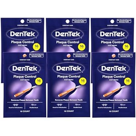 Dentek Easy Brush Cleaners Standard Spaces 16 Count (6 Pack)