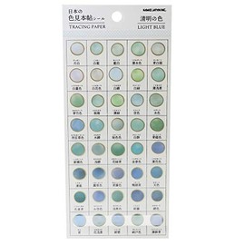 Seal Sheet [Japanese Color Sample] Tracing Seal/Seimei Color Light Blue
