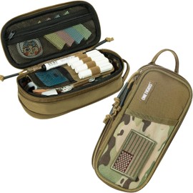 OneTigris Pencil Case for Boys - Pencil Pouch for Boys School Office Supplies Stationery, Zipper Multi-Slot Large Capacity Pencil Bag Organizer with Pens Sleeve Holder for Adults Children Men Women