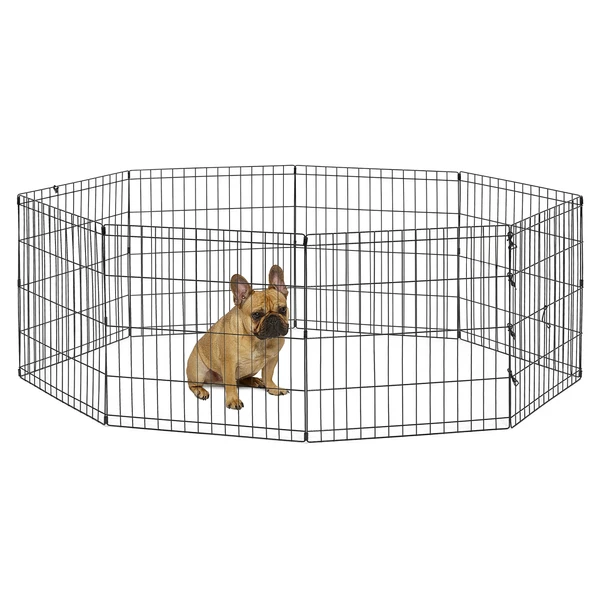 New World Pet Products 24" Foldable Black Metal Dog Exercise