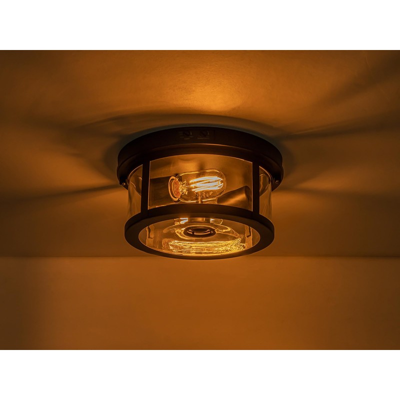 OUPAVOCS Flush Mount Outdoor Ceiling Light with Motion Sensor, Front