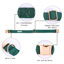 Lionet Paws Bowtie Dog Collar - Comfortable Silk Christmas Dog Collar with Detachable Bow Tie for Large Dogs, Neck 40-60cm