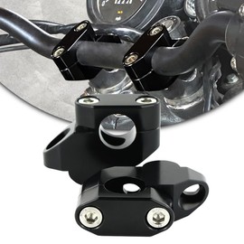Xitomer 22mm 7/8" Motorcycle Handlebar Risers With Clamps, ATV Dirt Bike Motocross, Fit for Grom MSX125/ CRF250L, FZ1/ FZ8/ FZ16, KLR650/ Z125, DRZ 400/S MT-03(Black)