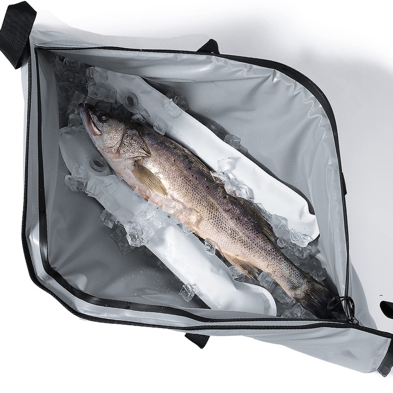 Buffalo Gear Insulated Fish Cooler 48x18in, Leakproof Kill Bag with