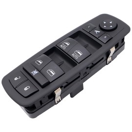 HiSport Front Left Driver Side Power Master Control Window Switch - Compatible with 2012-2016 Dodge Grand Caravan 2012-2016 Chrysler Town Country - 3+0 PINS Replace 68110872AA 68298872AA