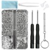 PTSLKHN Eyeglass Repair Kit with Screws, 15 Types Screws for