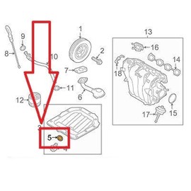 Genuine Hyundai Oil Pan Drain Plug Gasket, 21513-23001, Pack of 10