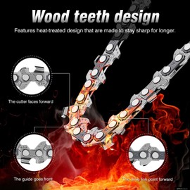 2 x Saw Chainsaw Chains 2 Pieces 8 Inch Mini Chainsaw Chain with 1 Piece Replacement Saw Chain Bar for Woodworking Trimming Garden Saw Chain (Lian 8+bar (categorical)