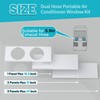 Chiligent Dual Hose Portable Air Conditioner Window Kit, 5.9" Diameter