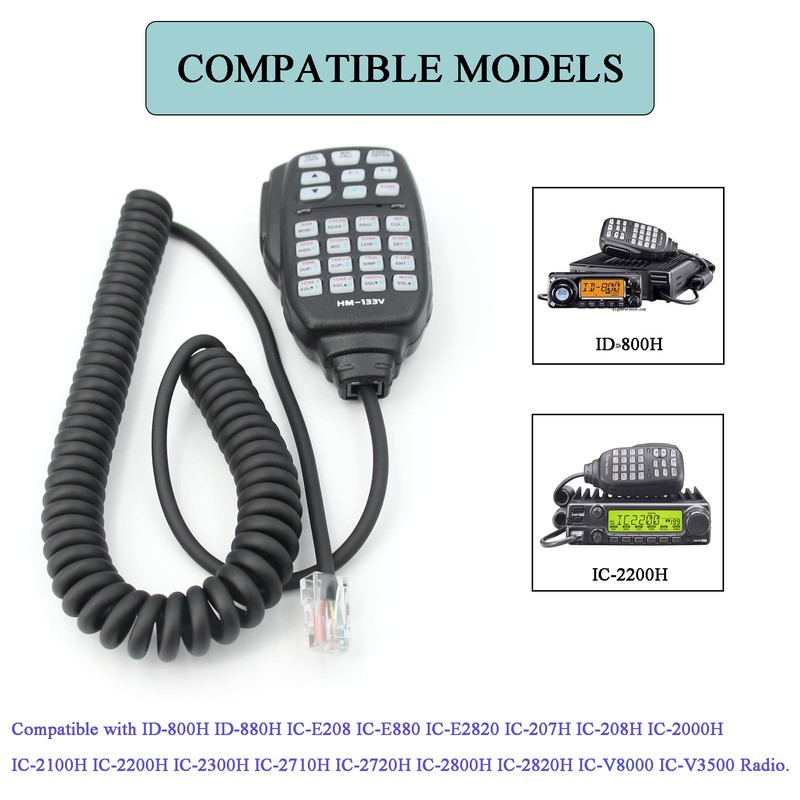 HM-133V HM133V Microphone RJ45 8 Pin Handheld Mic Compatible for