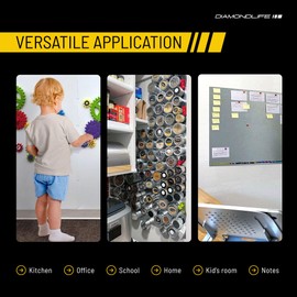 24"x24" - Magnetic Board - Memo & Vision Board for Home, Office, and Classroom - Magnet Board for Kids - Pre-drilled Mounting Screws Included