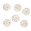 WANGCL 6pcs Rattan Dresser Knobs Handmade Wicker Woven Cabinet Knobs