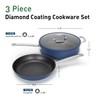 Kitchen Academy Induction Plasma Titanium Nonstick Wok Set 3 Piece,